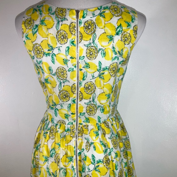 Anthropologie Lemon Print Sleeveless V-Neck Sundress - Picture 5 of 11